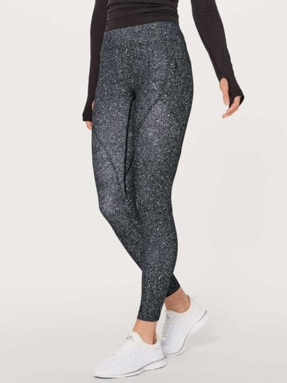 Lululemon Lead The Pack Tight Luxtreme 28" In Luminesce Splatter White Black
